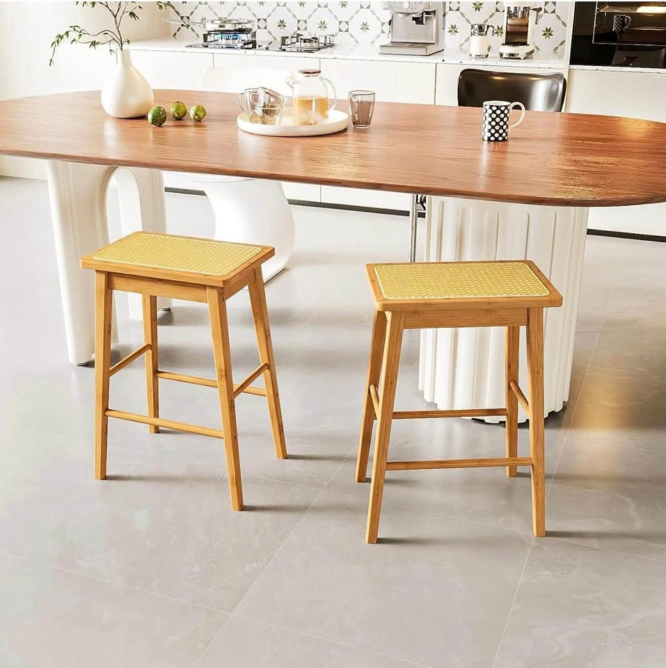 Bamworld Rattan Counter Stools Set of 2