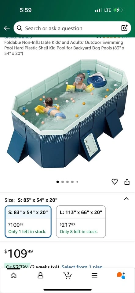 WIRHAO Foldable Pool 83x54x20" - photo 4