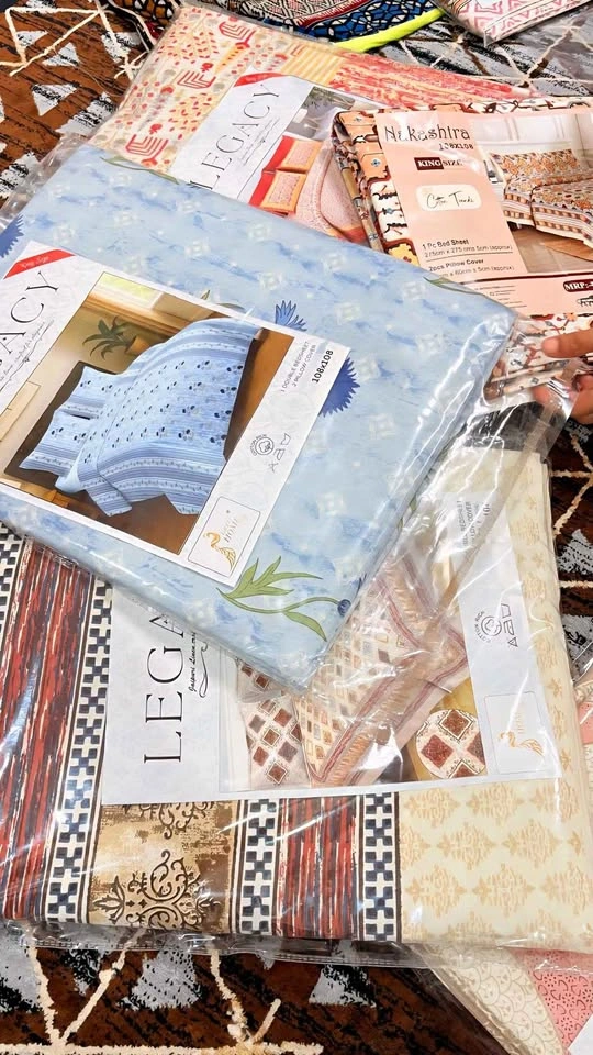 Premium 100% Pure Cotton King Bedspread Sets