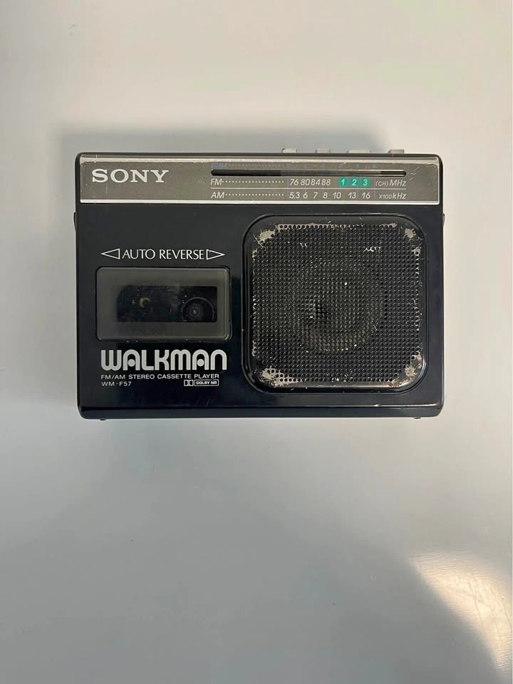 Vintage Sony WM-F57 Walkman Cassette Player AM/FM Radio w/ Case
