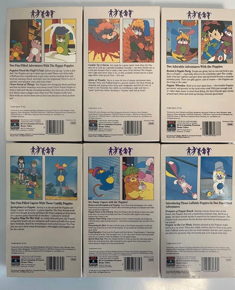 1986 Popples VHS - Set of 6 Tapes - photo 2