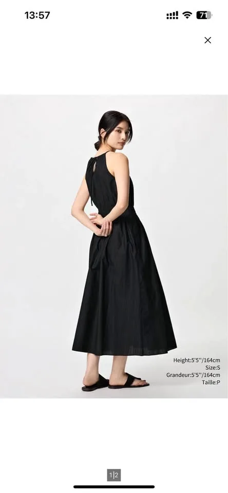Brand New Uniqlo Black Halter Dress thumbnail