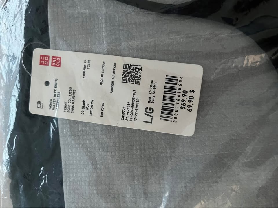 Brand New Uniqlo Black Halter Dress - photo 4