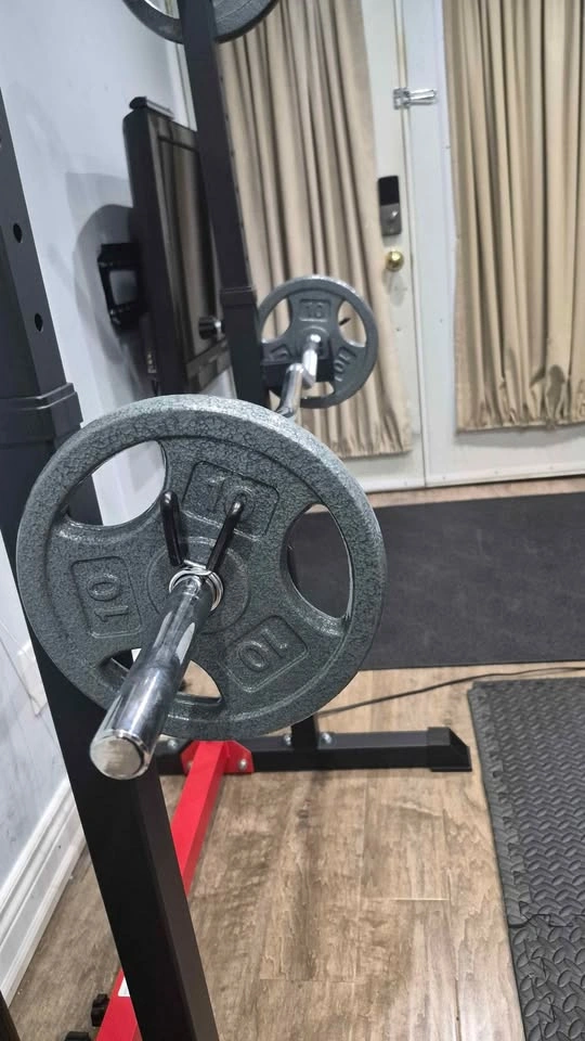 Squat Rack + Barbell Set + Weight Plates - photo 3