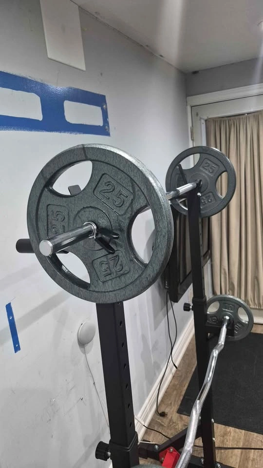Squat Rack + Barbell Set + Weight Plates - photo 4