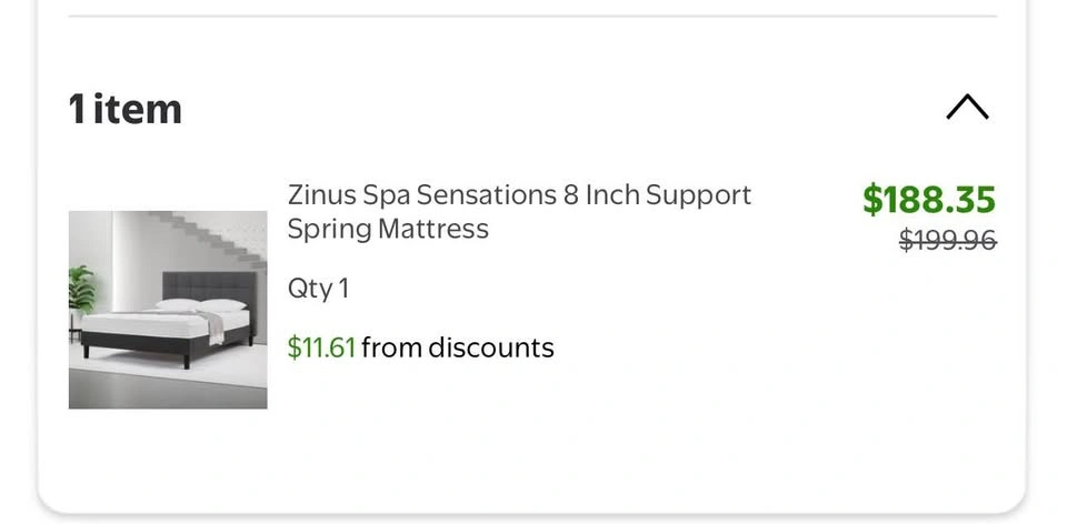 Barely used Zinus Bed frame & Mattress - photo 2