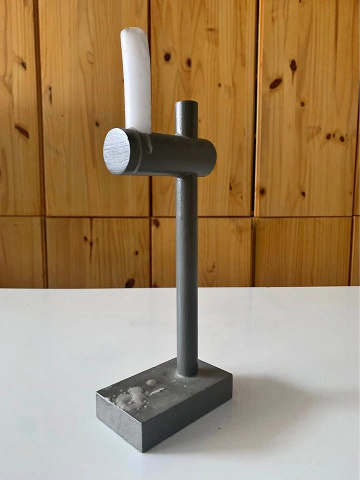 Handmade wood candle holder