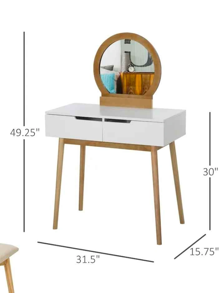 Makeup Vanity & Blue Stool - photo 2