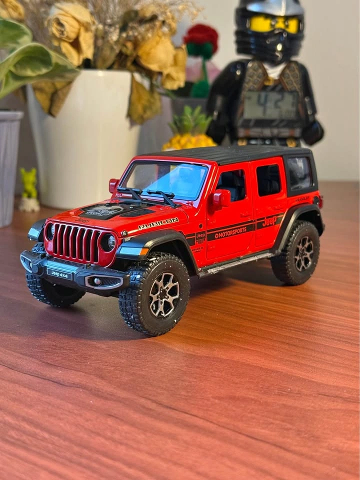 1:22 Jeep Wrangler Rubicon Diecast Model - Red