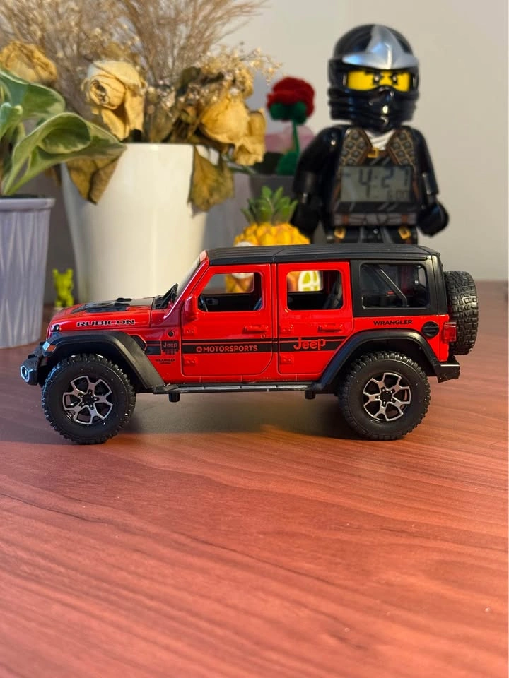 1:22 Jeep Wrangler Rubicon Diecast Model - Red - photo 2