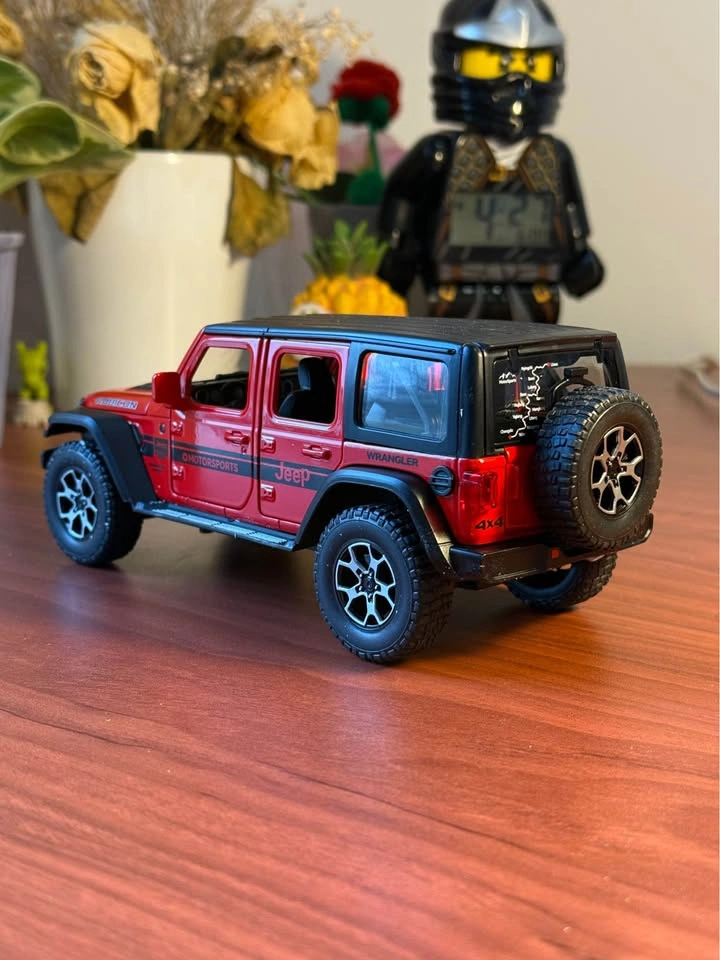 1:22 Jeep Wrangler Rubicon Diecast Model - Red - photo 3