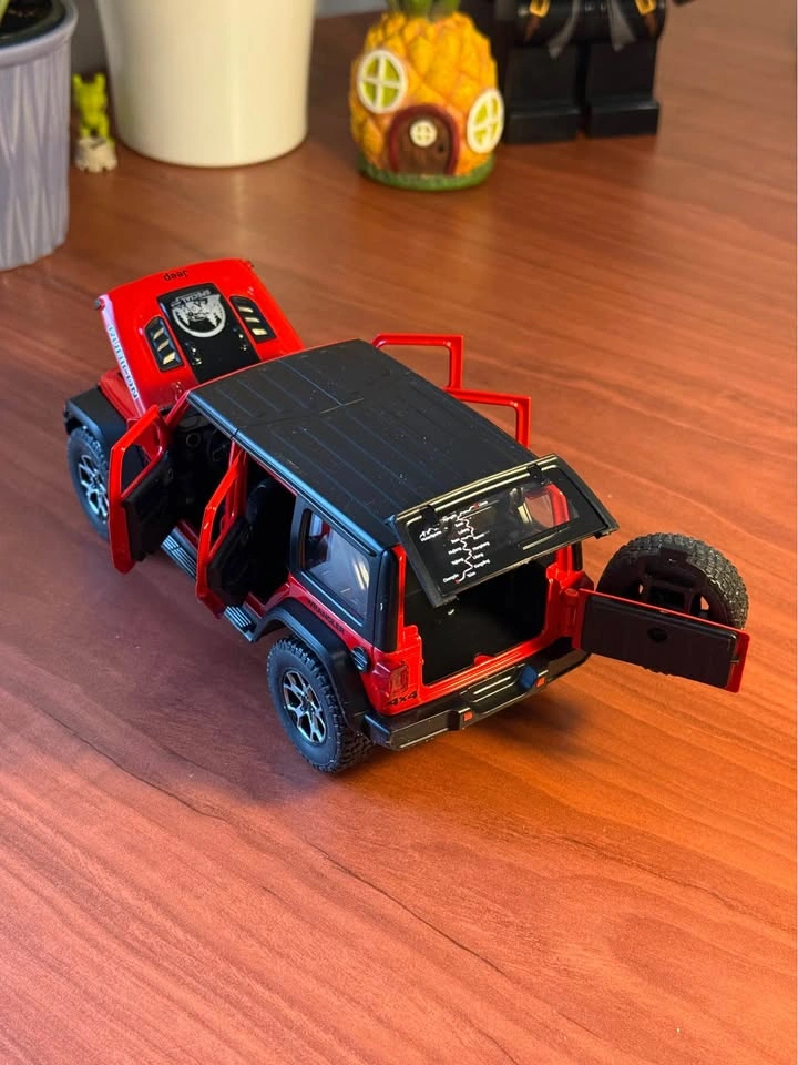 1:22 Jeep Wrangler Rubicon Diecast Model - Red - photo 5