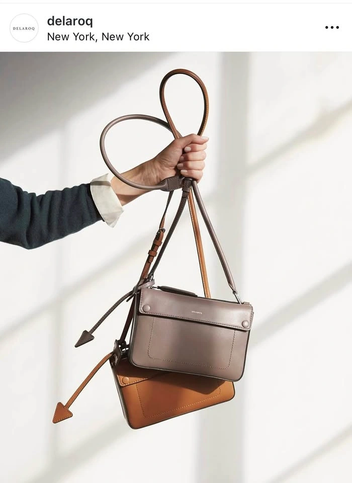 DELAROQ Triplo Shoulder Bag in mushroom(Taupe grey)