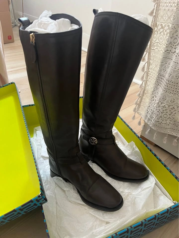 Tory Burch Brown Leather Riding Boots size 6/6.5 - photo 2
