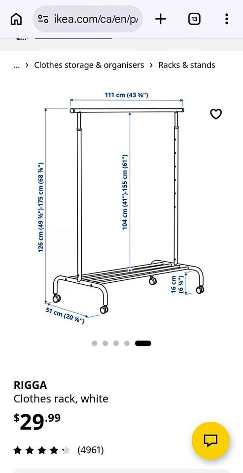 Clothes rack ikea