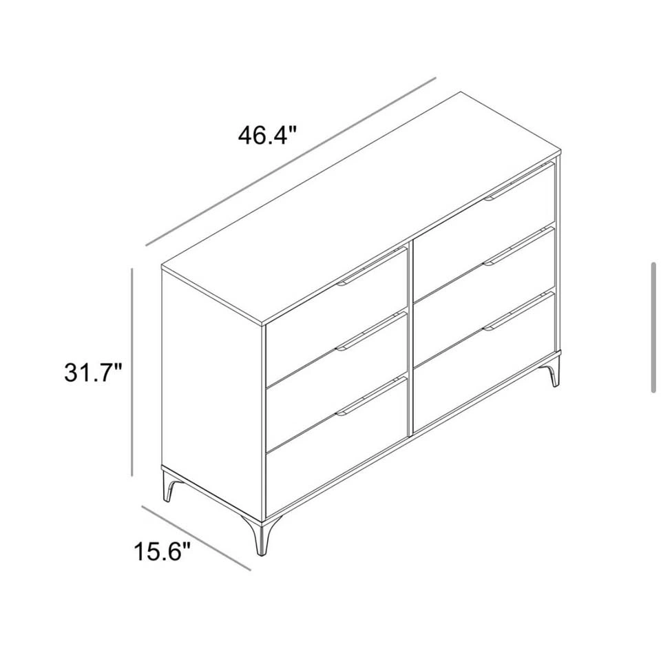 6 Drawer Double Dresser - photo 4