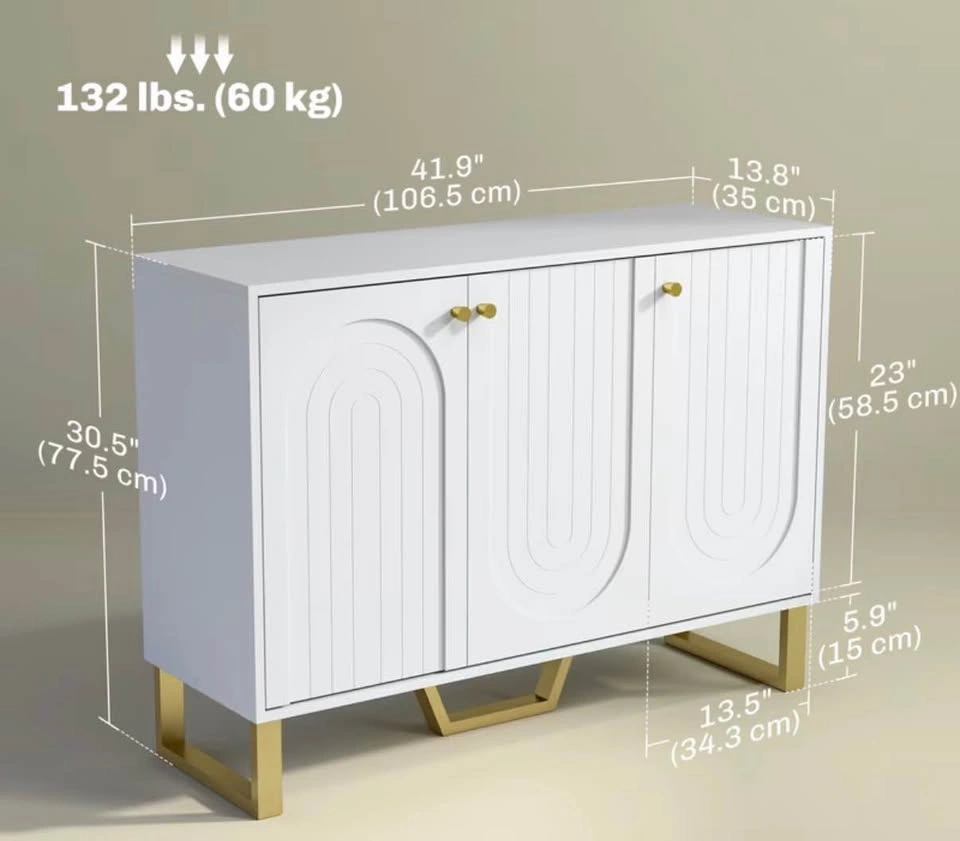 Sideboard Buffet Cabinet, Storage Cabinet with Adjustable Shelve - photo 3
