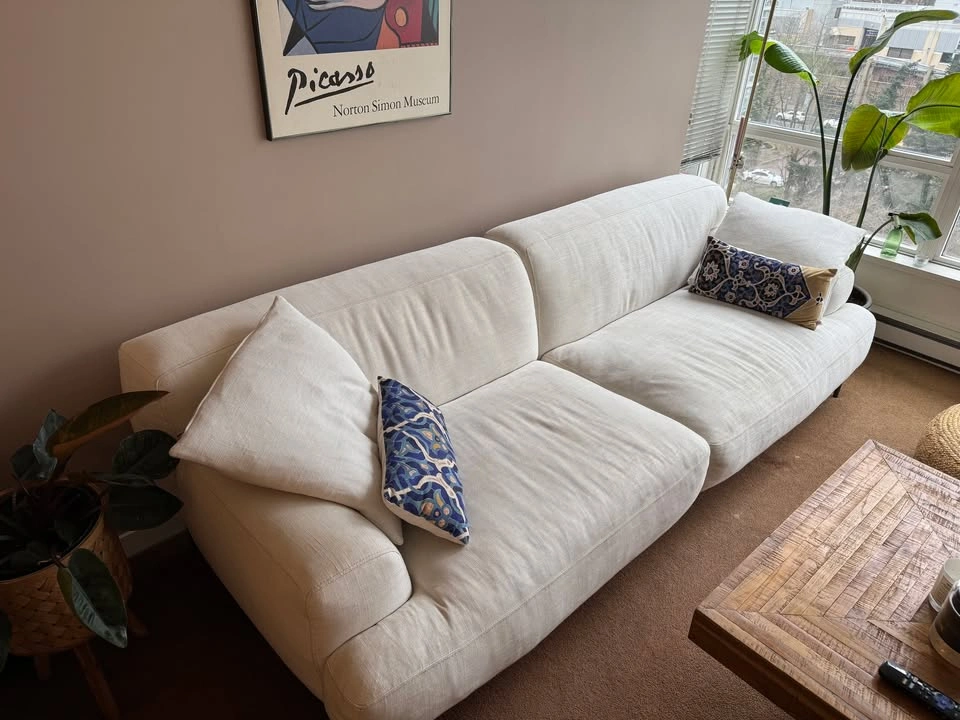 Article Abisko 91" Sofa - Quartz White - Modern Scandinavian - photo 2