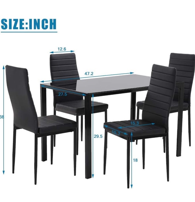 Dining Table Set with Glass Top - photo 2