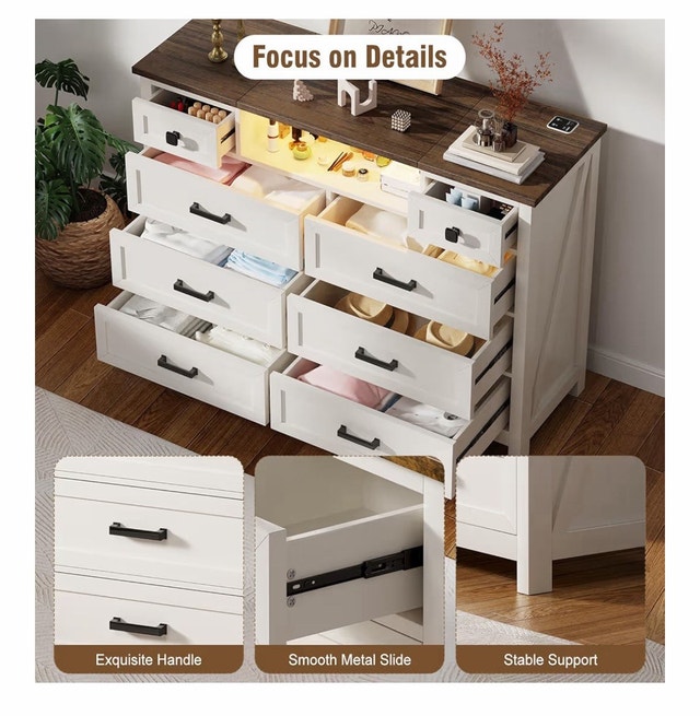 Dresser with Storage - Great for Makeup