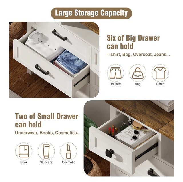 Dresser with Storage - Great for Makeup - photo 4