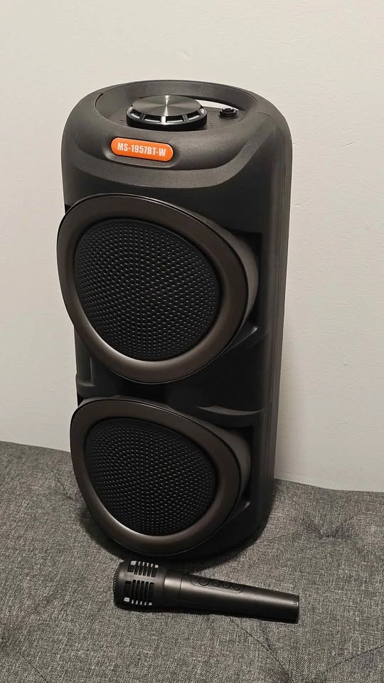 Portable Bluetooth Party Speaker w/ Mic & LED Lights - MS-1957BT - photo 3
