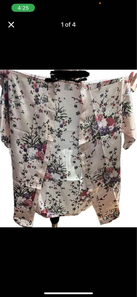 🌟NWOT! Floral Satin Kimono Robe - photo 4