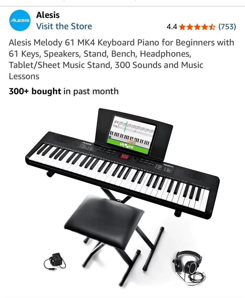 BRAND NEW IN BOX 📦 Alesis Melody 61 MK4 Keyboard Piano for Begin