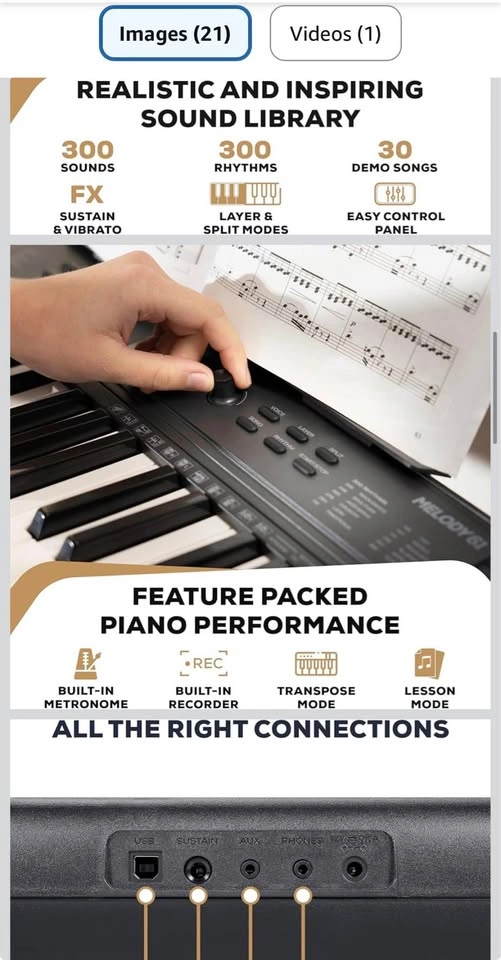 BRAND NEW IN BOX 📦 Alesis Melody 61 MK4 Keyboard Piano for Begin - photo 5