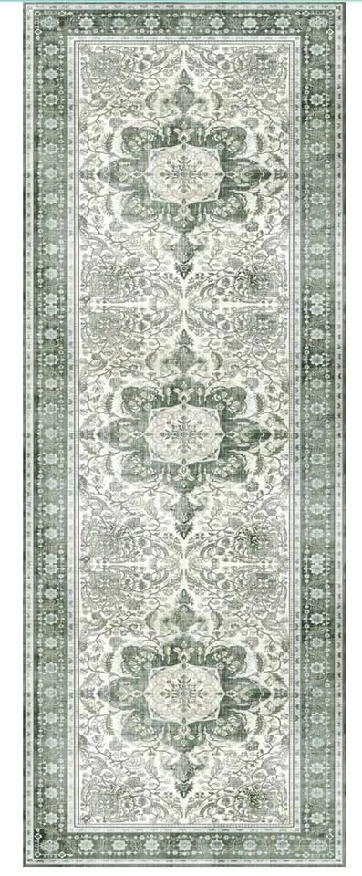 2'x8' Entryway Runner Washable Rug (Green) - photo 4