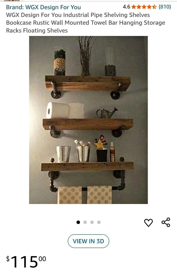 Industrial Pipe Shelving Shelves