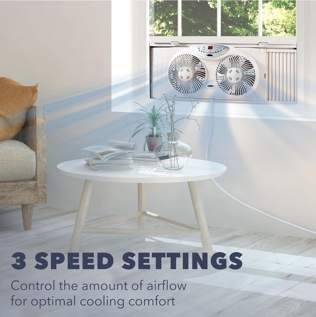 Window Fan with Reversible Airflow Blades - photo 5