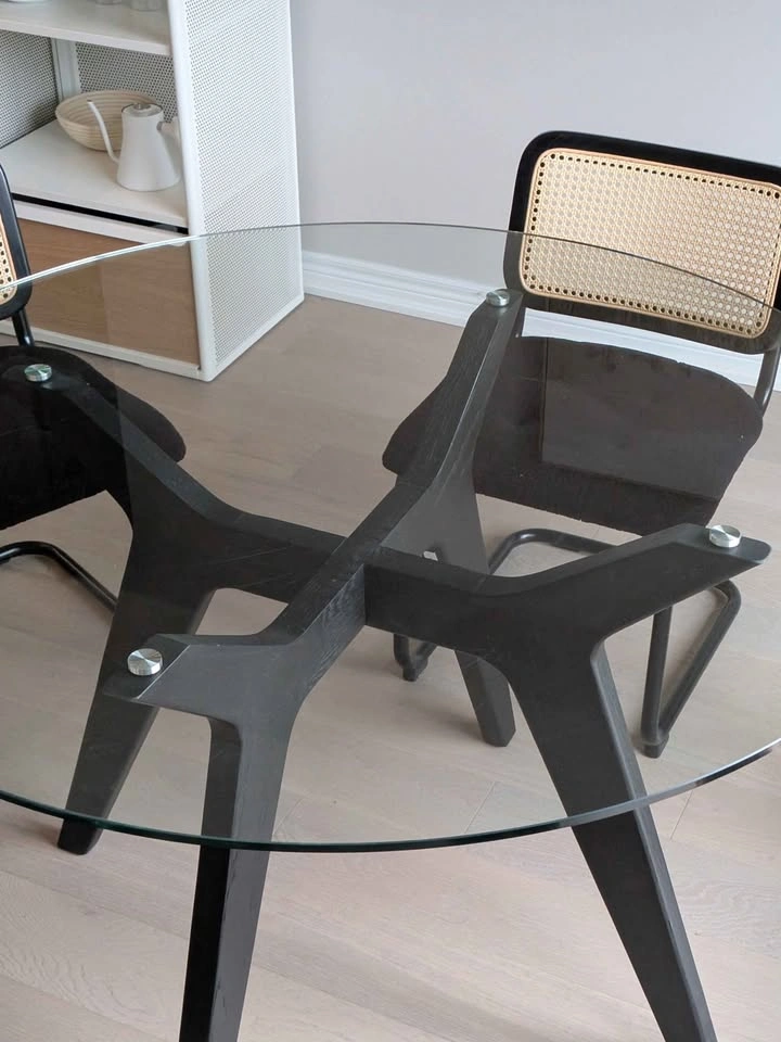 Article Emmer 47" Glass Dining Table – Black Oak - photo 5