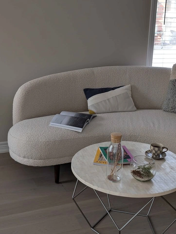 Article Kayra Curved Sofa - Ivory Bouclé - Like New