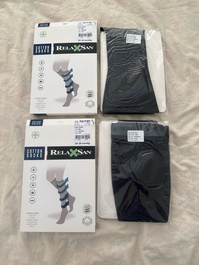 Brand new compression socks 20-30mmHg black (2 pairs)
