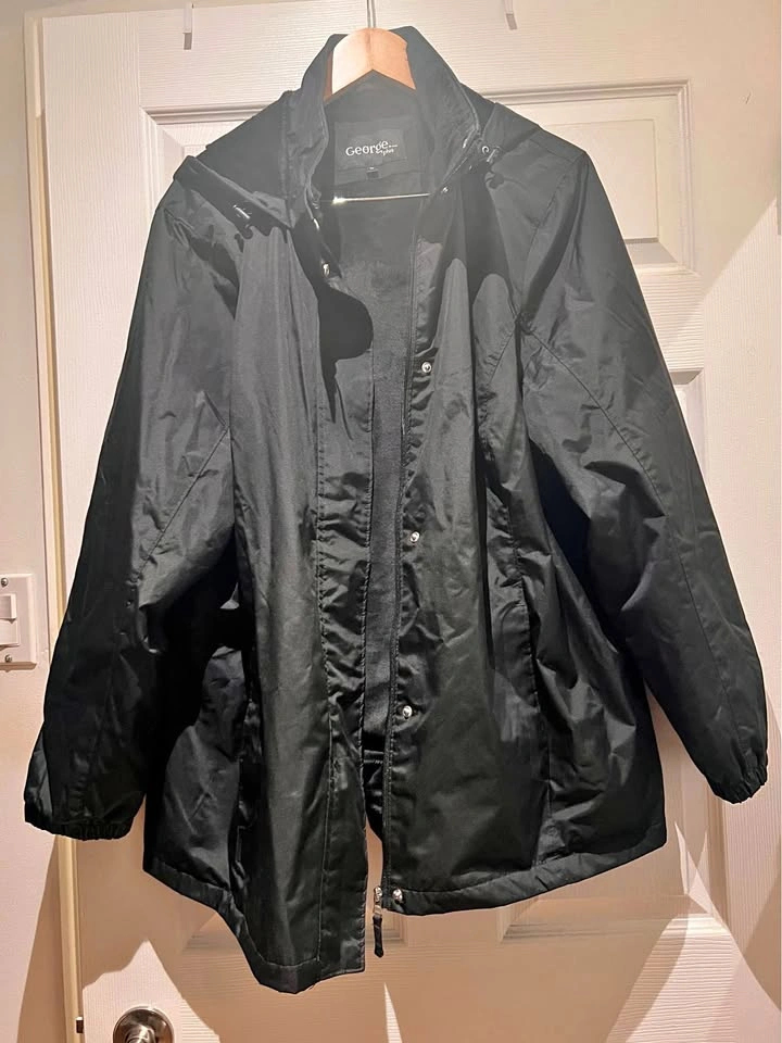 George Black Hooded Warm Jacket