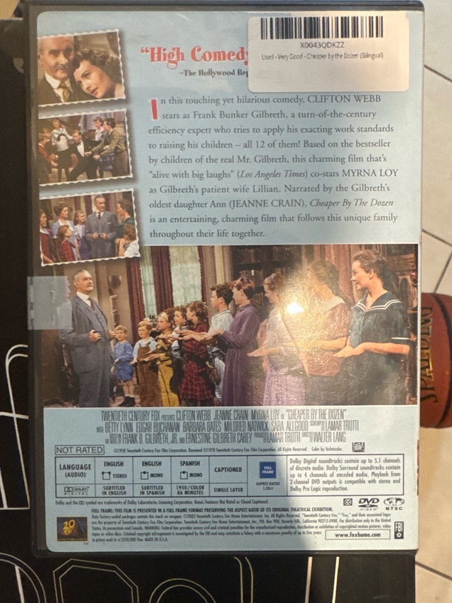 Cheaper by the Dozen (1950) - Classic Family Comedy DVD - photo 2