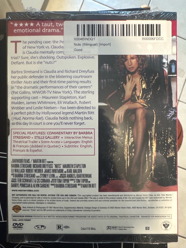 Nuts (DVD) – The Streisand Collection - photo 2