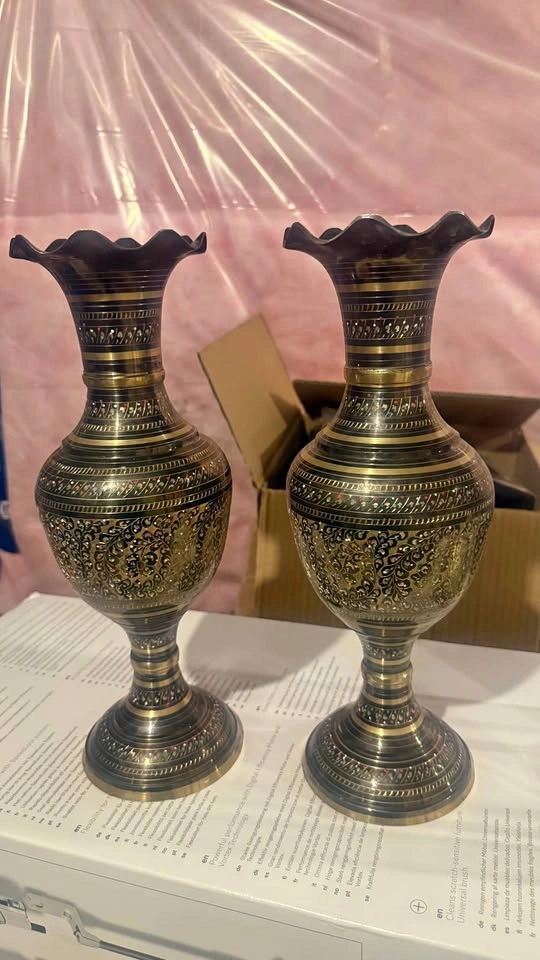 Gold/Brass Vase Moroccan Style Decor