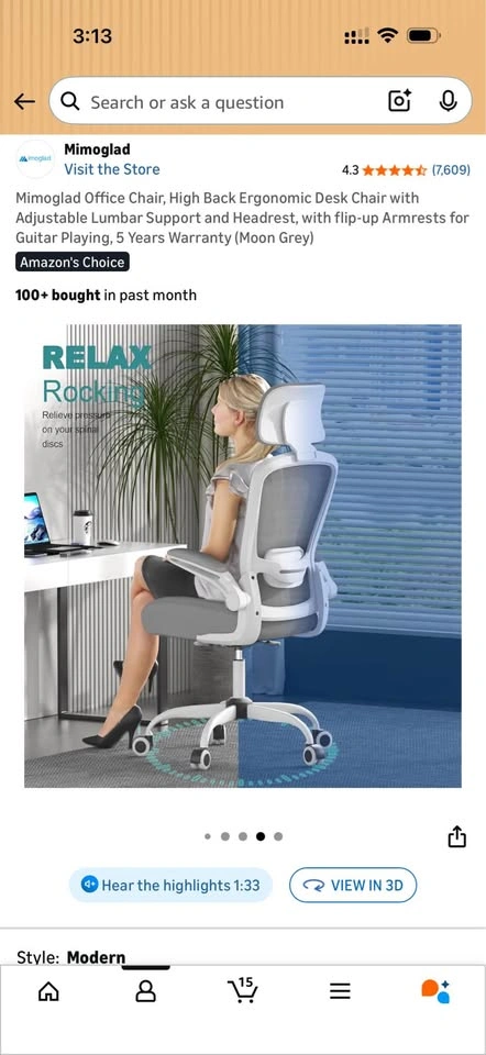 White office chair for sale - photo 5