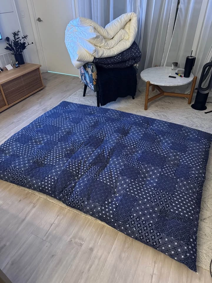 Authentic Japanese Shikibuton & Kakebuton Set – Sashiko Blue - Q - photo 2