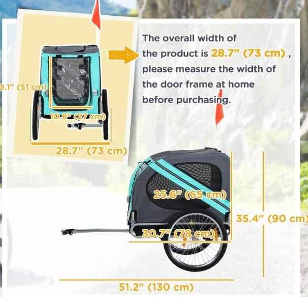 Aosom Dog Bike Trailer/Pet Cart - NEW - photo 3