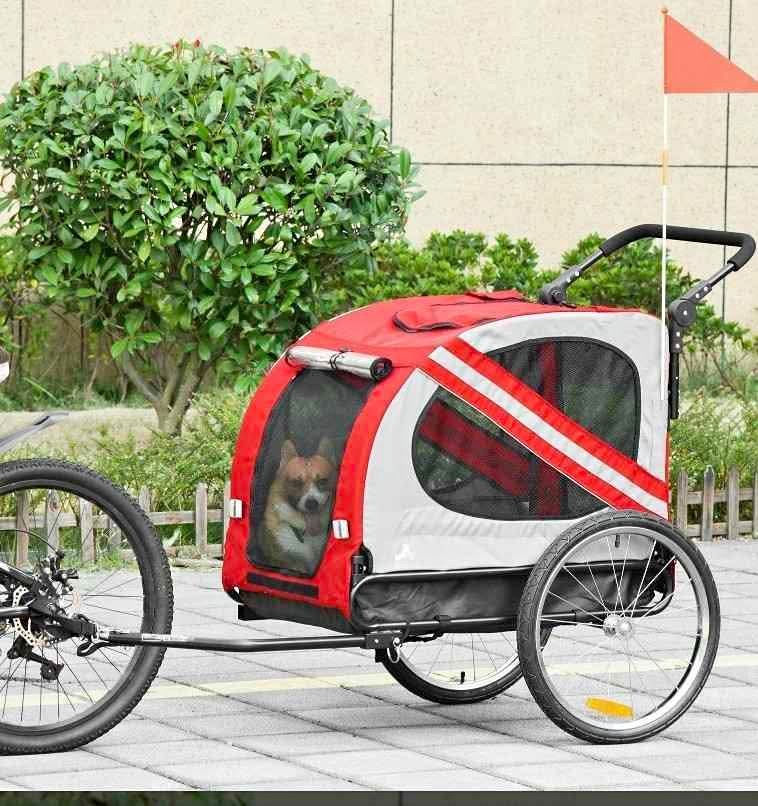 Aosom 2-in-1 Dog Bike Trailer and Stroller