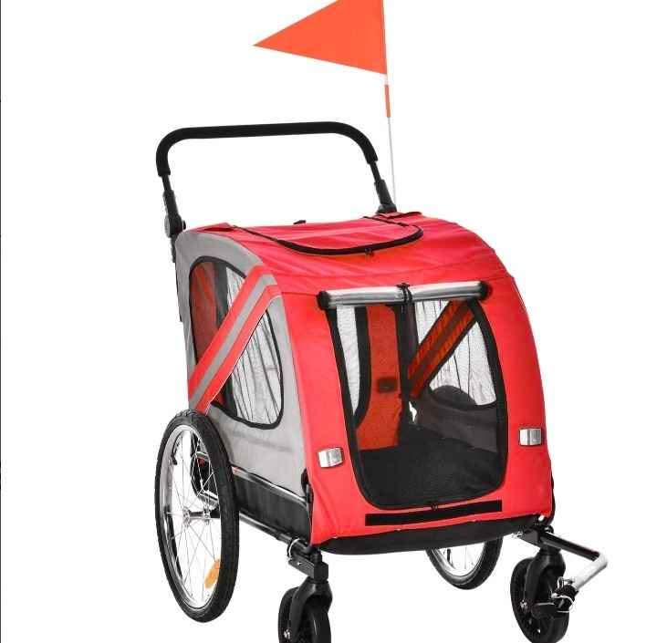 Aosom 2-in-1 Dog Bike Trailer and Stroller - photo 2