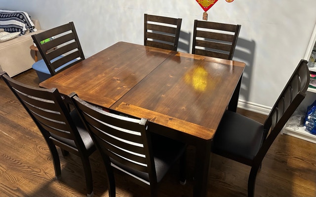Hardwood 7-Piece Extendable Dining Set - photo 4