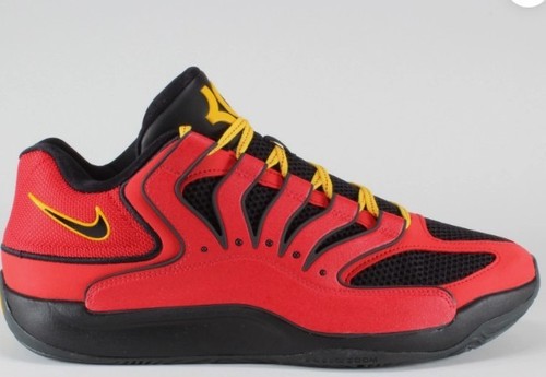 Nike KD 18 'Air Bakin' Fire Red Black Yellow Men's Size 11.5 - photo 2