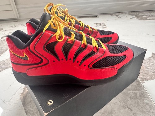 Nike KD 18 'Air Bakin' Fire Red Black Yellow Men's Size 11.5 - photo 3