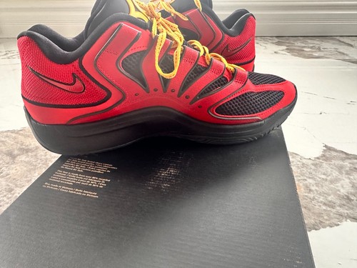 Nike KD 18 'Air Bakin' Fire Red Black Yellow Men's Size 11.5 - photo 4
