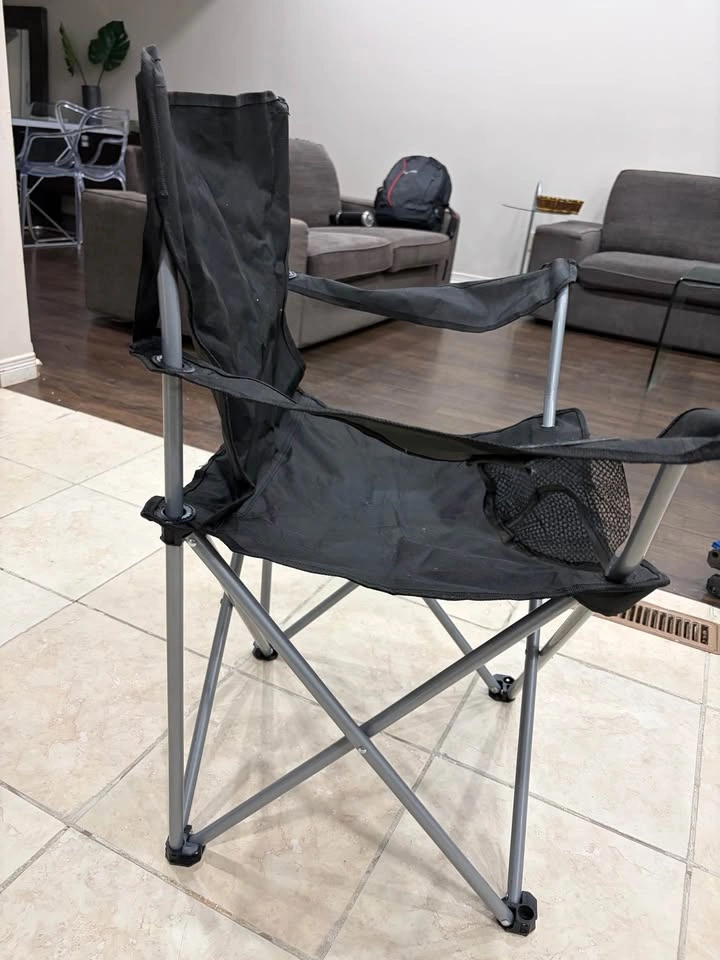 Folding Camping Chair w/ Cup Holder – Portable Outdoor Beach Law - photo 2