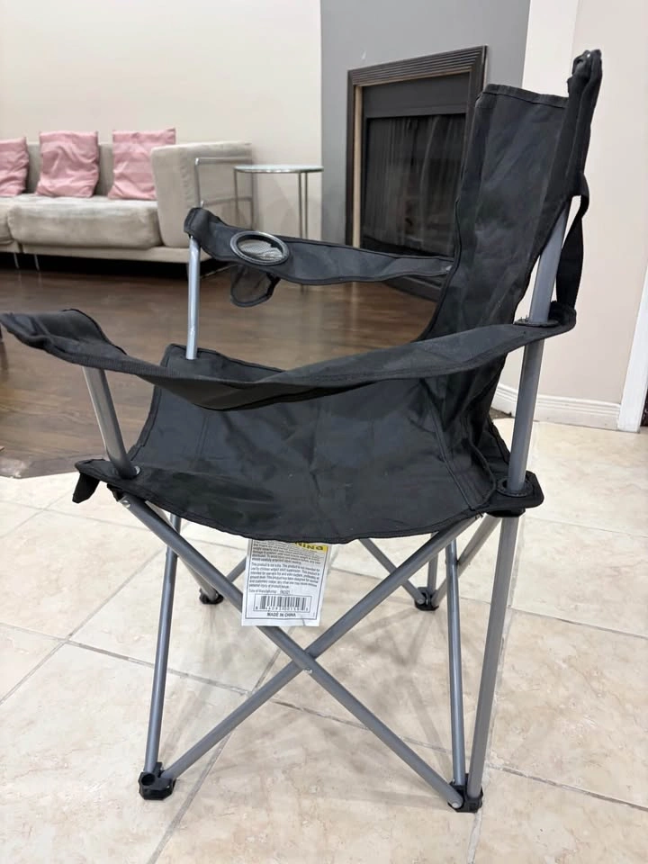 Folding Camping Chair w/ Cup Holder – Portable Outdoor Beach Law - photo 3
